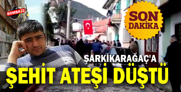 ŞARKİKARAĞAÇ'A ŞEHİT ATEŞİ DÜŞTÜ