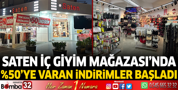 Saten İç Giyim Mağazası’nda indirimler başladı