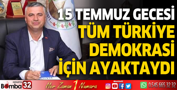 Sav Belediye Başkanı Şakir İpekçi’den 15 Temmuz mesajı 