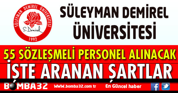 SDÜ 55 SÖZLEŞMELİ PERSONEL ALACAK