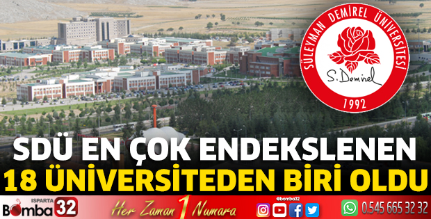 SDÜ en çok endekslenen 18 üniversiteden biri oldu