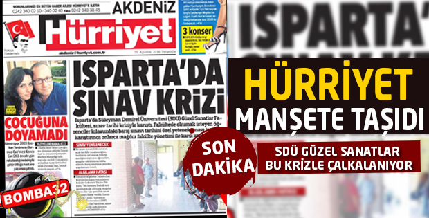 ISPARTA'DA  SDÜ GÜZEL SANATLAR BU KRİZLE ÇALKALANIYOR