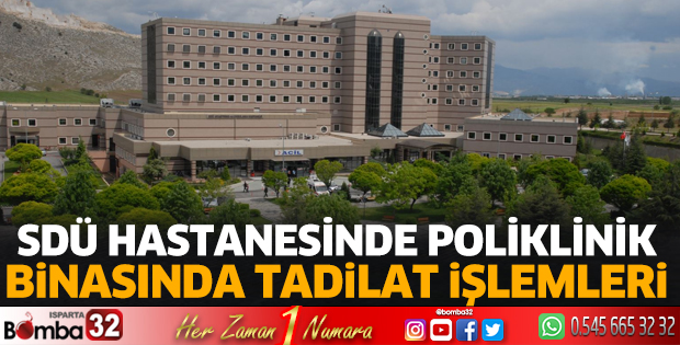 SDÜ Hastanesinde tadilat işlemleri