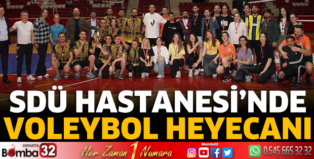 SDÜ Hastanesi'nde voleybol heyecanı