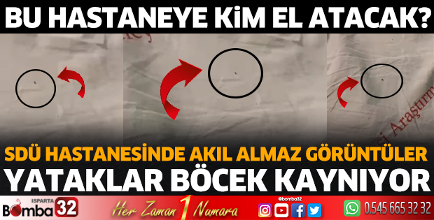 SDÜ hastanesinde yataklar böcek kaynıyor 
