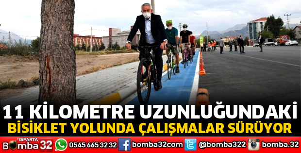 SDÜ İSTİKAMETİNE 11 KM BİSİKLET YOLU