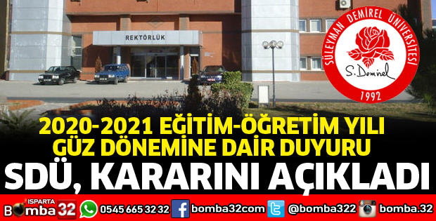 SDÜ KARARINI AÇIKLADI