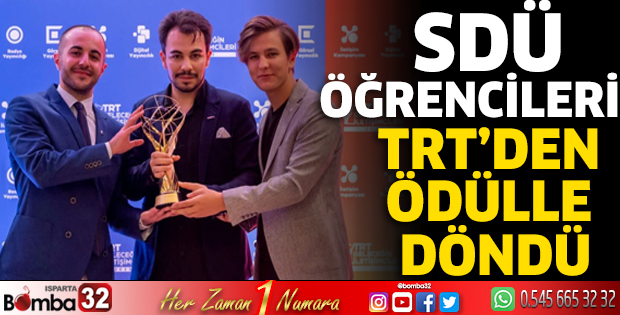 SDÜ öğrencileri TRT'den ödülle döndü