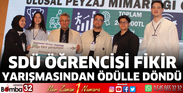 SDÜ Öğrencisi Fikir Yarışmasından Ödülle Döndü