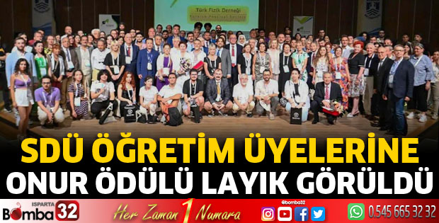 SDÜ öğretim üyelerine onur ödülü