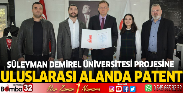SDÜ projesine uluslararası alanda patent