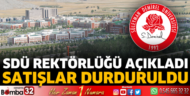 SDÜ rektörlüğü açıkladı