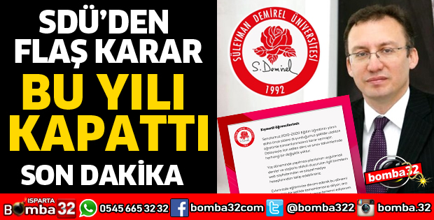 SDÜ SENATOSUNDAN KARAR