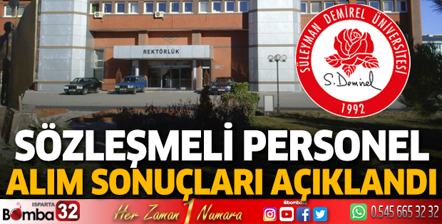 SDÜ sözleşmeli personel alımı sonuçları açıklandı