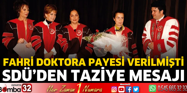 SDÜ taziye mesajı yayınladı