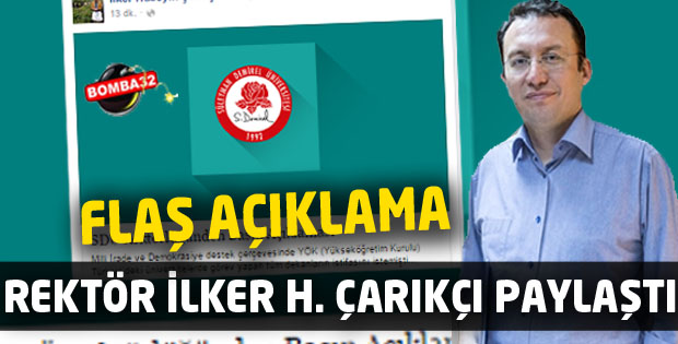 SDÜ’DEN  FLAŞ AÇIKLAMA