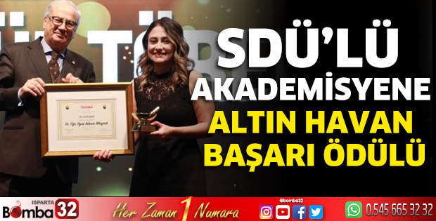 SDÜ’lü Akademisyene Altın Havan Başarı Ödülü