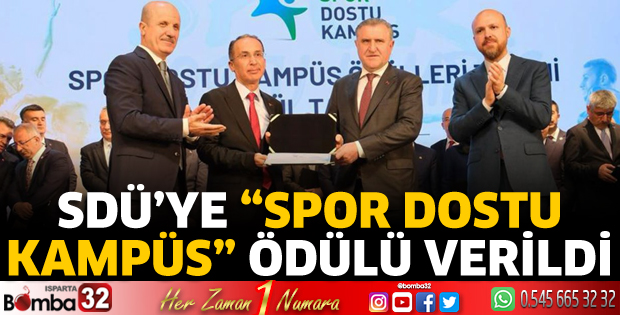 SDÜ’ye Spor Dostu Kampüs ödülü verildi