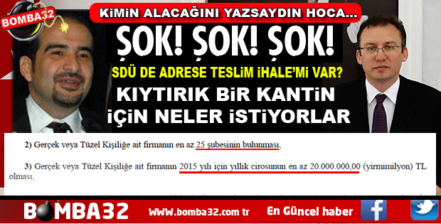 SDÜ'DE ADRESE TESLİM İHALE'Mİ YAPILIYOR?