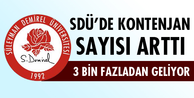 SDÜ'DE KONTENJAN ARTTI