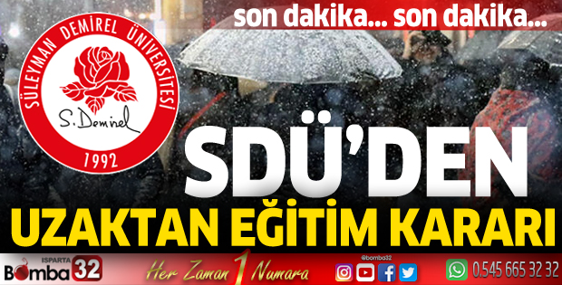 SDÜ'den uzaktan eğitim kararı