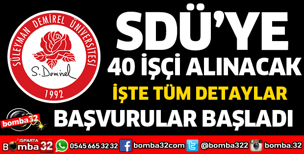 SDÜ'YE 40 İŞÇİ ALINACAK