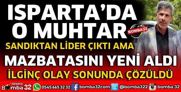 SEÇİMİ KAZANAN MUHTAR MAZBATASINI YENİ ALDI