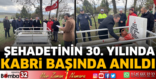Şehidimiz kabri başında anıldı