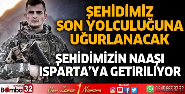 Şehidimiz son yolculuğuna uğurlanacak