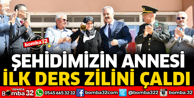 ŞEHİDİN ANNESİ OĞLUNUN ADININ VERİLDİĞİ OKULDA İLK DERS ZİLİNİ ÇALDI