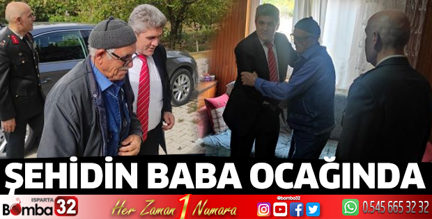Şehidin baba ocağını ziyaret etti