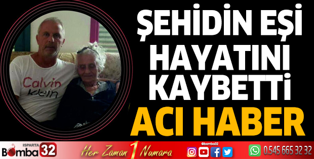 Şehidin eşi hayatını kaybetti