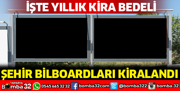 ŞEHİR BİLBOARDLARI KİRALANDI