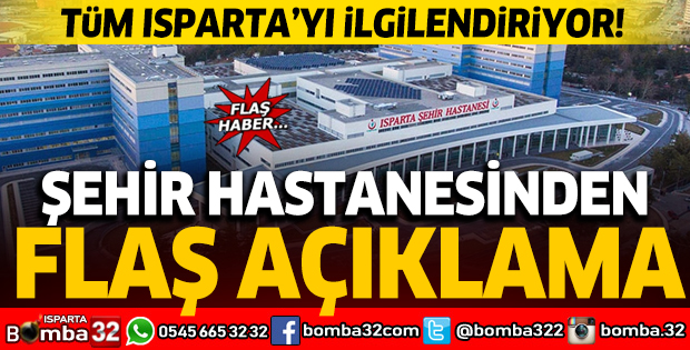 Şehir Hastanesinden flaş açıklama: Hasta kabul edilmeyecek!