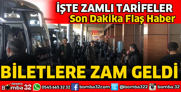 ŞEHİRLERARASI OTOBÜS BİLETLERİNE ZAM