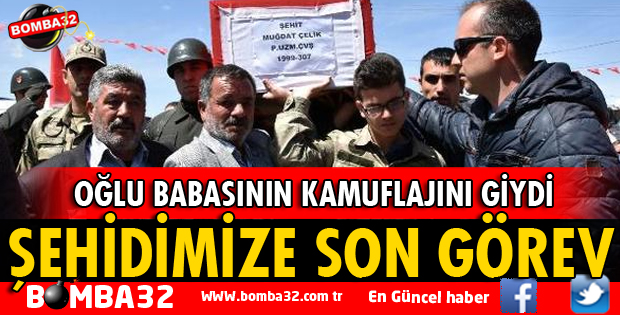 ŞEHİT ÇELİK SON YOLCULUĞUNA UĞURLANDI