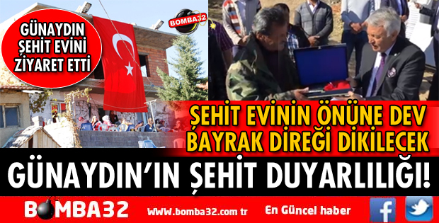 ŞEHİT EVİNİN ÖNÜNE DEV BAYRAK DİREĞİ DİKİLECEK