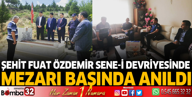 Şehit Fuat Özdemir sene-i devriyesinde mezarı başında anıldı