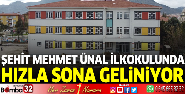 Şehit Mehmet Ünal İlkokulunda hızla sona geliniyor 