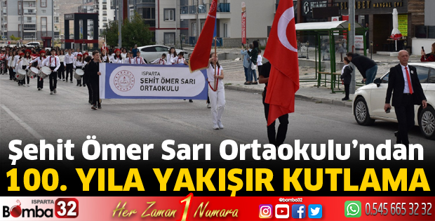 Şehit Ömer Sarı Ortaokulu'ndan muhteşem kutlama