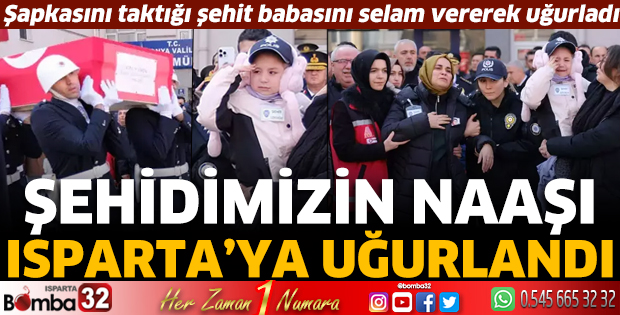 Şehit Onur Şirin Isparta'ya uğurlandı