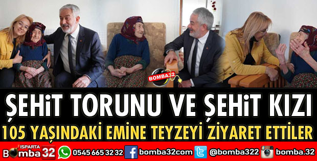 ŞEHİT TORUNU VE ŞEHİT KIZI 105 YAŞINDAKİ EMİNE TEYZE