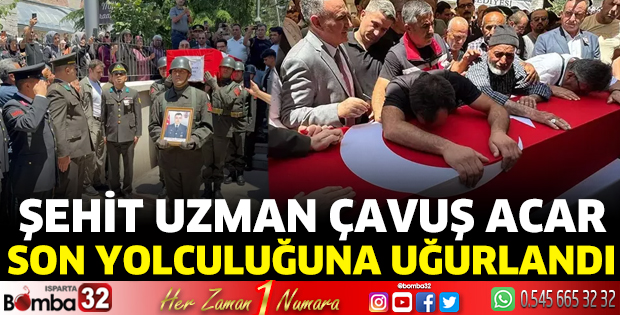 Şehit Uzman Çavuş Acar, son yolculuğuna uğurlandı