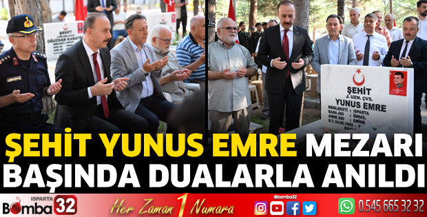 Şehit Yunus Emre mezarı başında anıldı