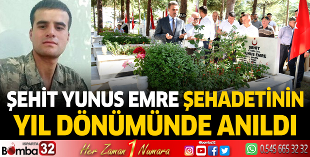 Şehit Yunus Emre şehadetinin yıl dönümünde anıldı
