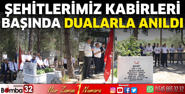 Şehitlerimiz kabirleri başında dualarla anıldı