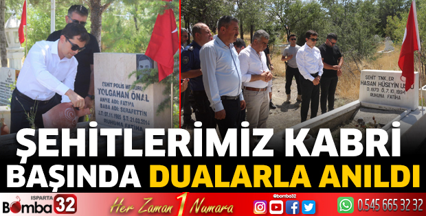 Şehitlerimiz kabri başında dualarla anıldı