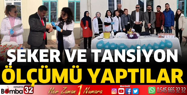 Şeker ve tansiyon ölçümü yapıldı