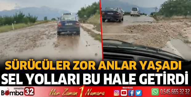Sel sonrası sürücüler zor anlar yaşadı