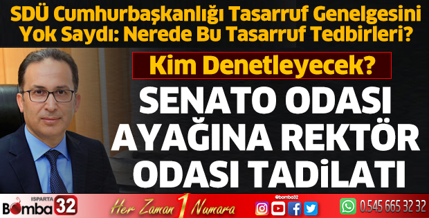 Senato odası ayağına rektör odası tadilatı
